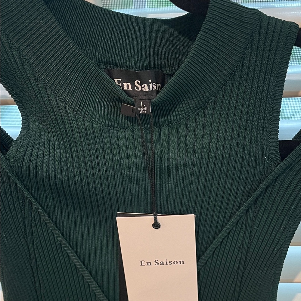 En Saison Lulus Dark Green Maxi Dress NWT - Picture 5 of 5